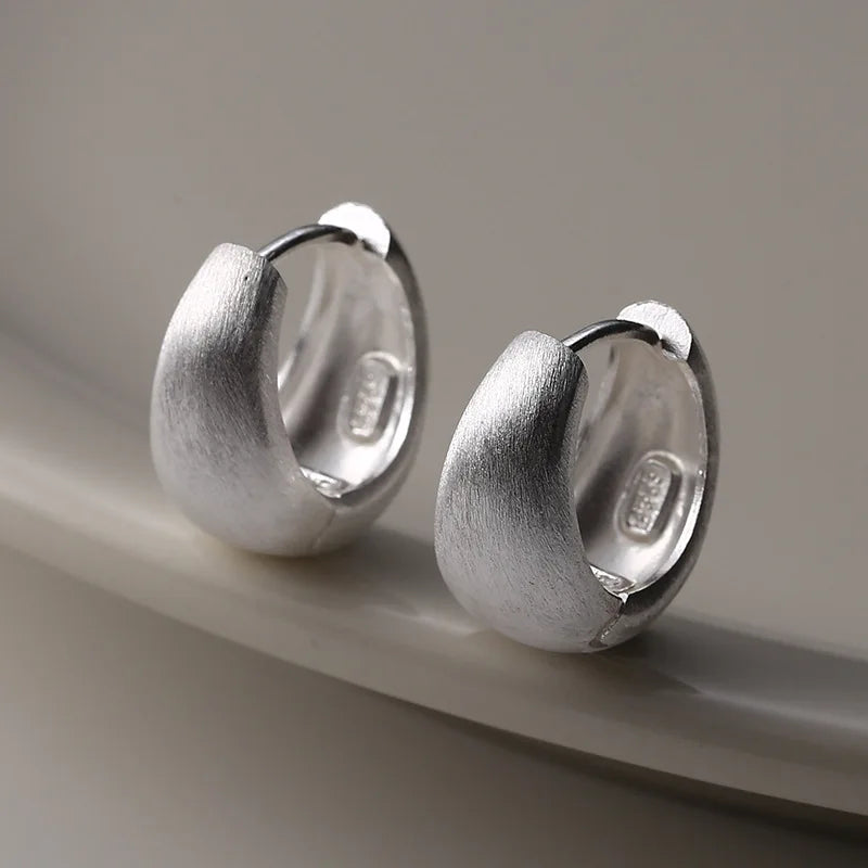 Sterling Silver Geometric Stud Earrings for Women - Versatile Jewelry Gift