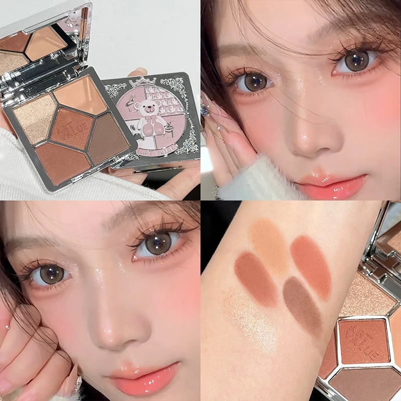 Multi-Color Eyeshadow Palette with Glitter and Matte Finishes for Women - Long Lasting Makeup
