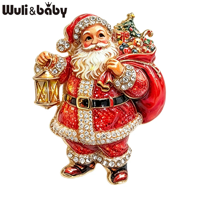 Christmas Brooch Pins for Women Tree Cat Santa Nutcracker Holiday Jewelry