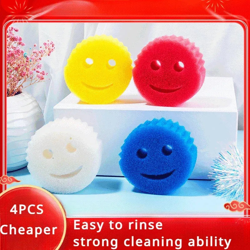 2/4PCS Kitchen Dishwashing Sponge Cloth Set - Strong Scouring Pad & Odor Resistant Miracle Wipe