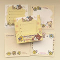 Cute Bear Memo Paper Set - Non-Sticky Cartoon Message Notes for Girls & Students