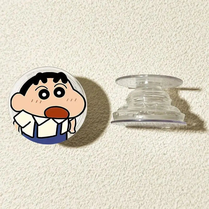 Crayon Shin-chan Mobile Phone Stand - Extendable, Adhesive, Rotatable Desk Gadget
