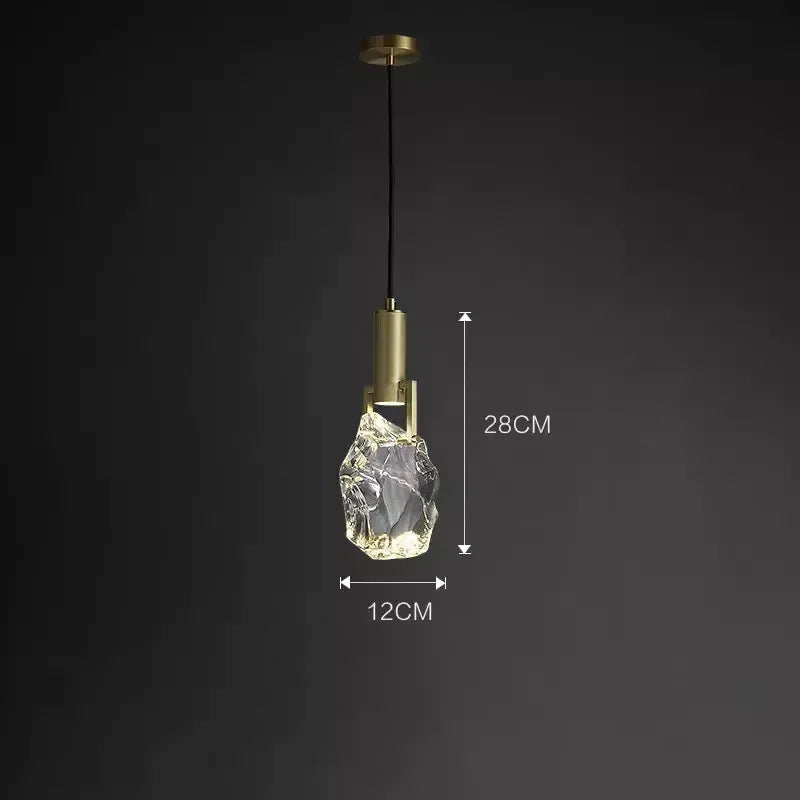 Modern Crystal Pendant Lamp Nordic LED Hanging Light for Bedroom Dining Room