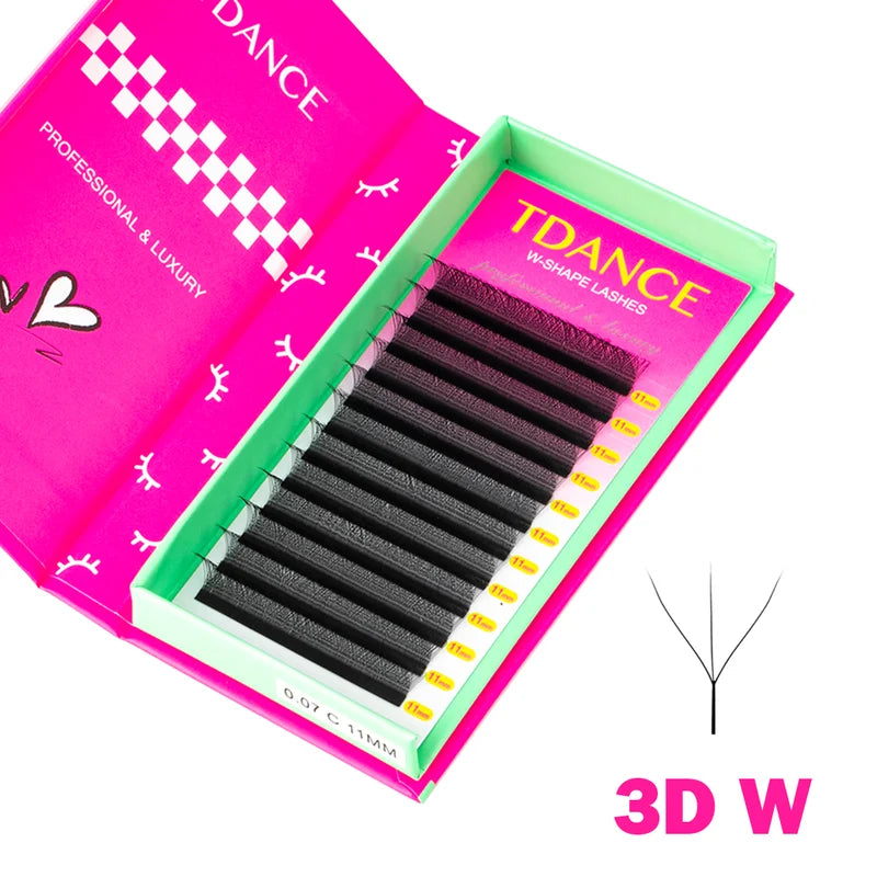 Natural Soft Premade Fan Eyelash Extensions - 3D to 8D W Shape Lash Sets