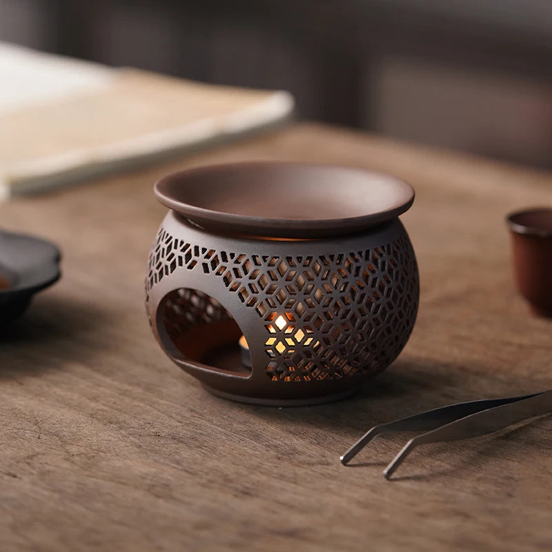 Ceramic Carved Incense Burner Aromatherapy Diffuser for Essential Oils