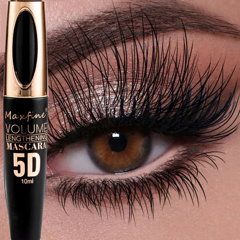Waterproof 5D Mascara for Lengthening & Thickening Eyelashes - Black