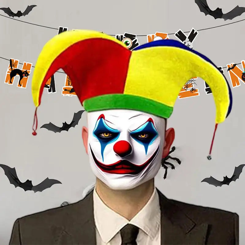 Multicolor Clown Hat for Parties Halloween Costume Accessory