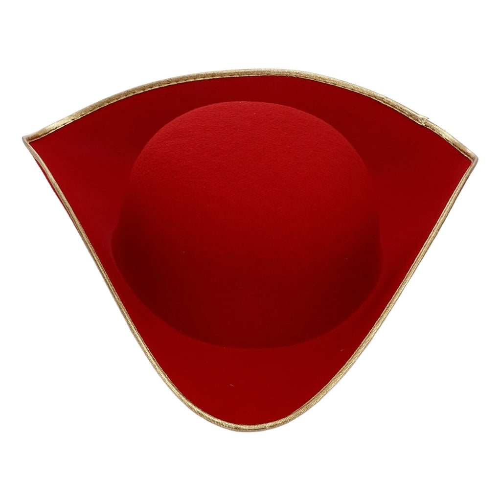 Pirate Costume Hat with Metallic Brim for Halloween Cosplay & Masquerade