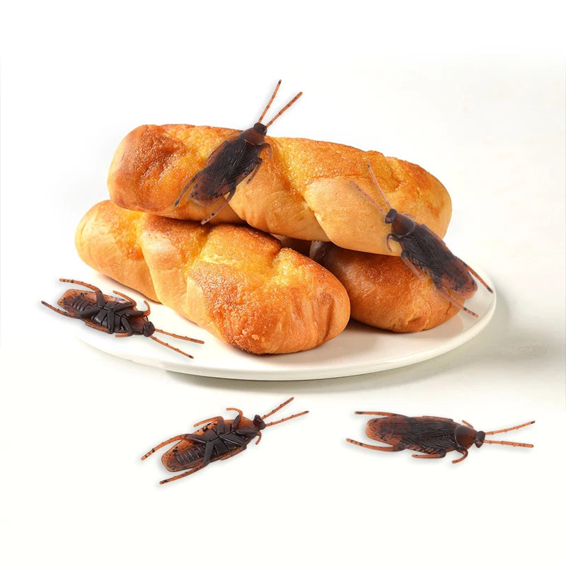 Halloween Plastic Cockroach Set - 50 or 100 Fake Bugs for Pranks & Decorations
