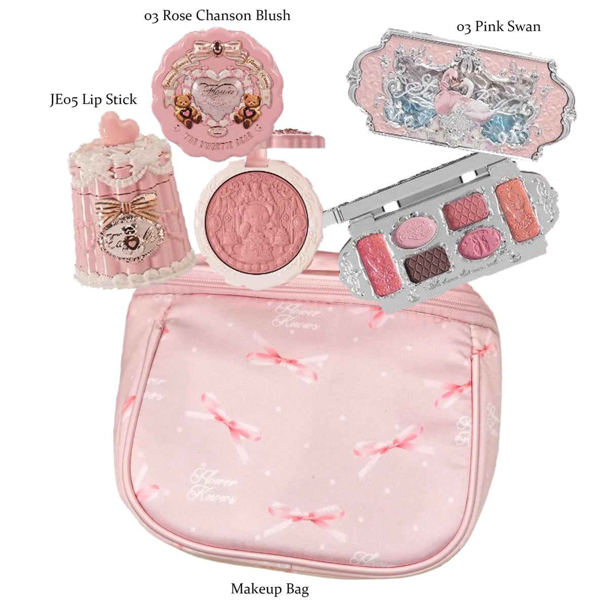 All-in-One Makeup Set with Brush Bag - Gift Box for Ladies & Beginners