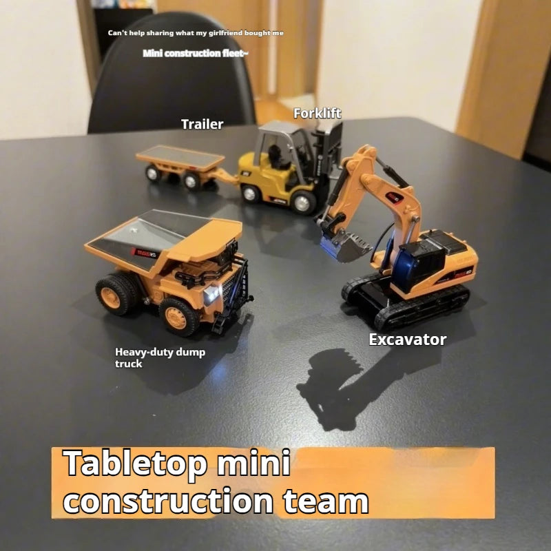 1:64 Metal Remote Control Construction Vehicle Set - Heavy-Duty Die-Cast Play Models