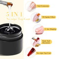8ml 5-in-1 No-Wipe Gel Top Coat Nail Reinforcement & Water Nail Art