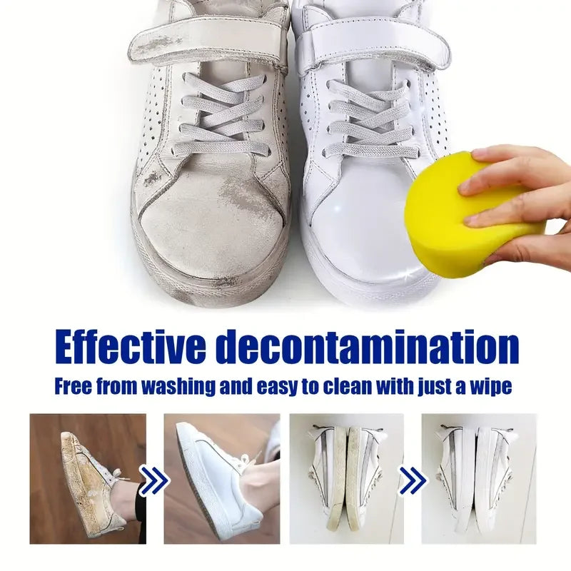 Multi-Purpose White Shoe Cleaner Paste for Shoes, Bags & Car Interiors