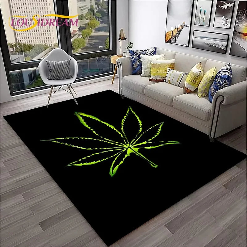 Maple Leaf Carpet Rug for Home Living Room Bedroom Kitchen Non-slip Floor Mat