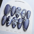 24Pcs Full Cover Nail Tips - French Almond False Nails for Manicure