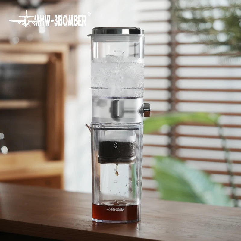 Portable Cold Brew Coffee Maker 400ml Iced Coffee Brewer Camping Tool