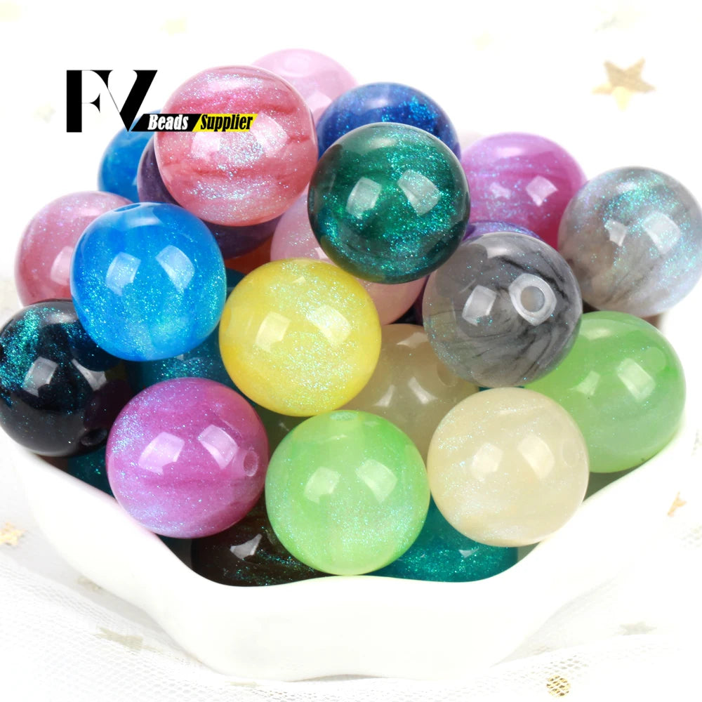 Imitation Cat Eye Round Beads for Jewelry Making - 8-20mm, Assorted Colors, 100pcs