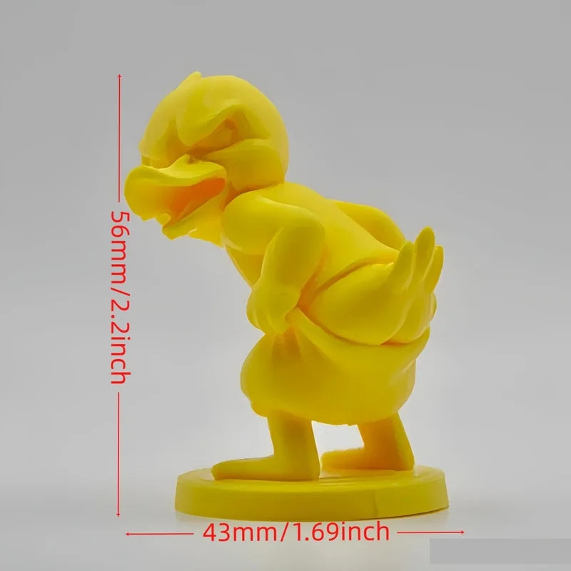 Cute 3D Printed Pants Wearing Irritable Duck Fantasy Bookend Ornament - Indoor Outdoor Decor