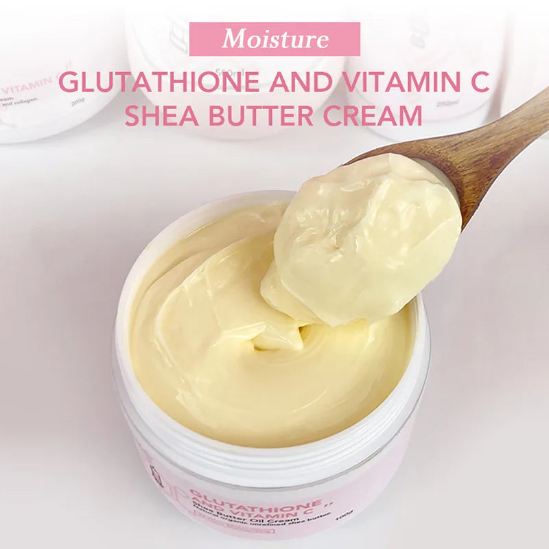 Whitening & Lightening Body & Face Cream with Shea Butter & Glutathione - Hydrating Skin Care