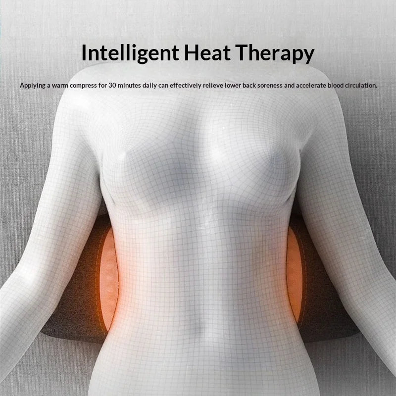 Lumbar Support Cushion with Vibration Massage for Waist Pain Relief