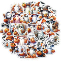 50PCS Halloween Pumpkin Ghost Stickers for Junk Journals Phone Laptops Water Bottles Scrapbooking