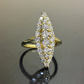 Gold Color Marquise-Shaped Ring for Women with CZ - Wedding & Fashion Jewelry