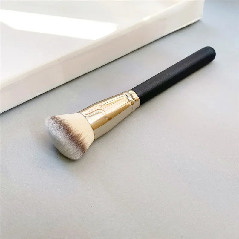 Slanted Foundation Concealer Makeup Brush Set 3 Pcs - Liquid & Cream Application