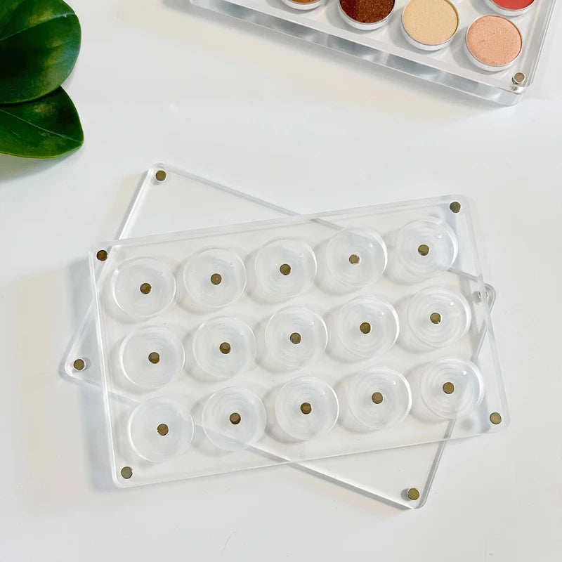 Empty Magnetic Eyeshadow Palette DIY Acrylic Makeup Organizer - 26mm Holes
