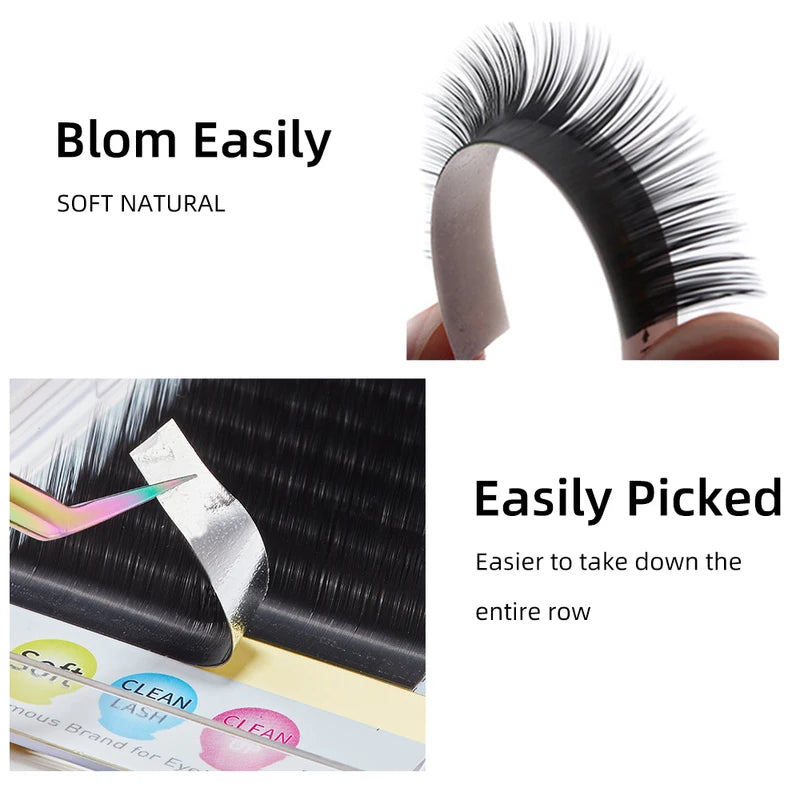 Luxury Multi-Length Fluffy Eyelash Extensions - Natural Camellia Volume Lashes