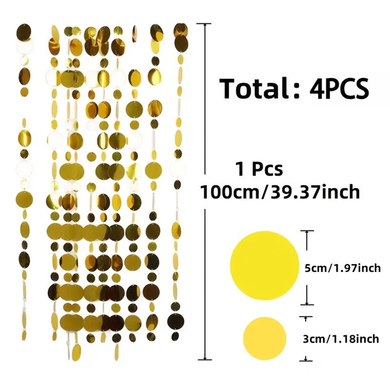 Shimmer Golden Sequin Curtain Backdrop for Weddings Parties Holiday Decor