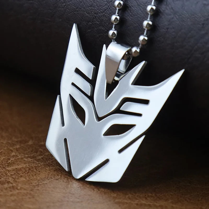 Autobots Pendant Necklace - Optimus Prime Decepticon Logo Men’s Jewelry Gift