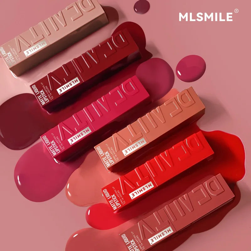 Long Lasting Velvet Matte Lipstick 6 Colors Waterproof Non-Stick Lip Gloss