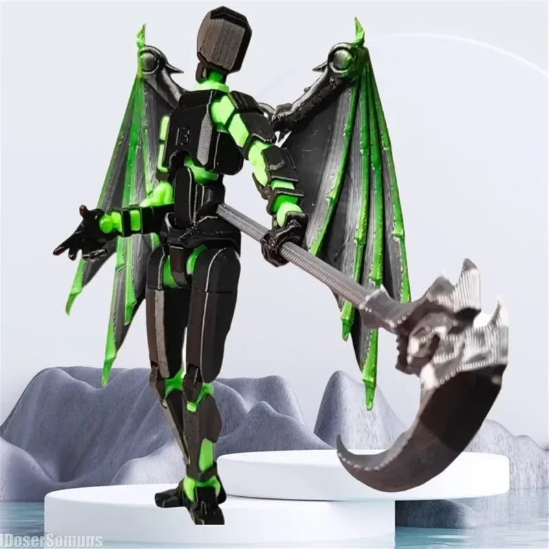 DIY 3D Printed Action Figure Toy Set Movable Shapeshift Robot for Boys
