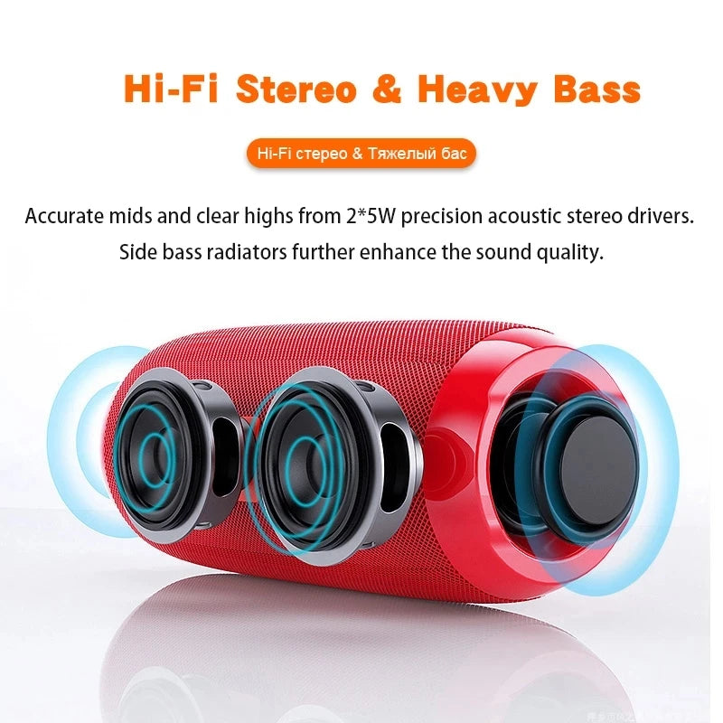 Portable Bluetooth Speaker Waterproof Wireless Sound Box with FM Radio