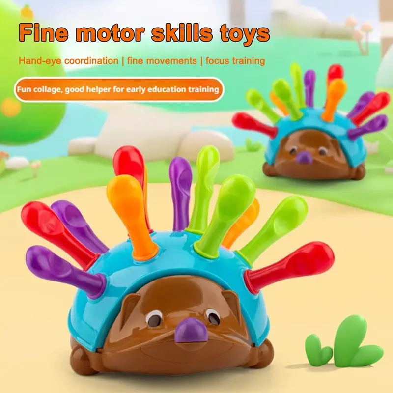 Early Education Hedgehog Toy for Kids 1-3 Years - Fine Motor & Hand-Eye Coordination