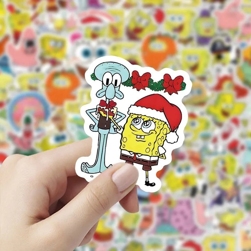Children's Waterproof Stickers Set - SpongeBob SquarePants Decorative Kids Gifts