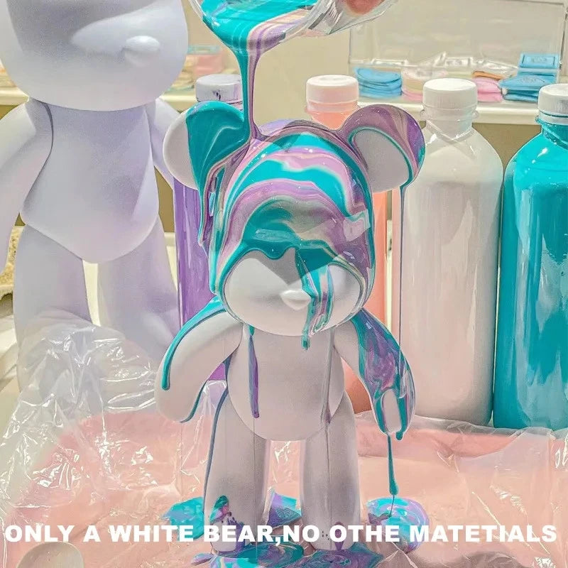 DIY Fluid Bear Sculpture Kit - Handmade Vinyl Bear Figurine for Home & Kids