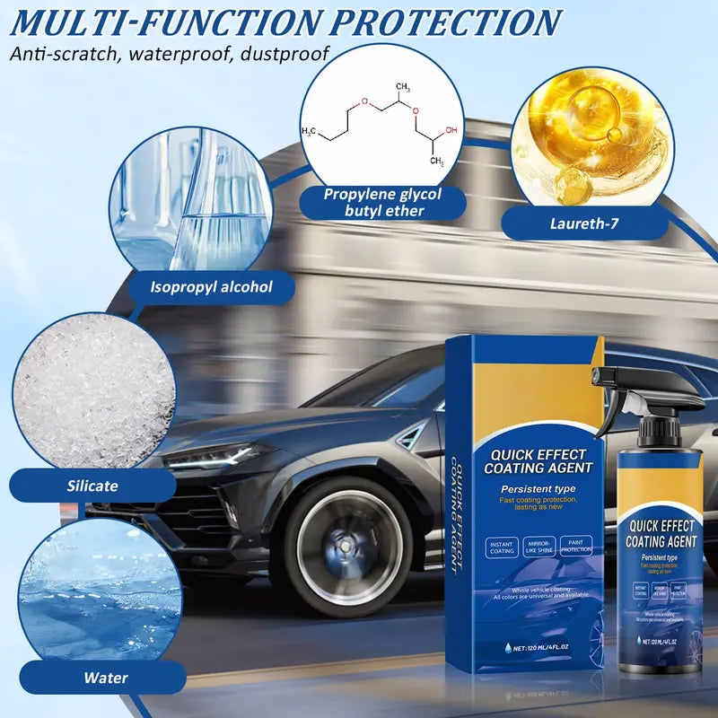 Car Coating Spray 1/2pcs Waterless Quick Wax Scratch Remover Protectant