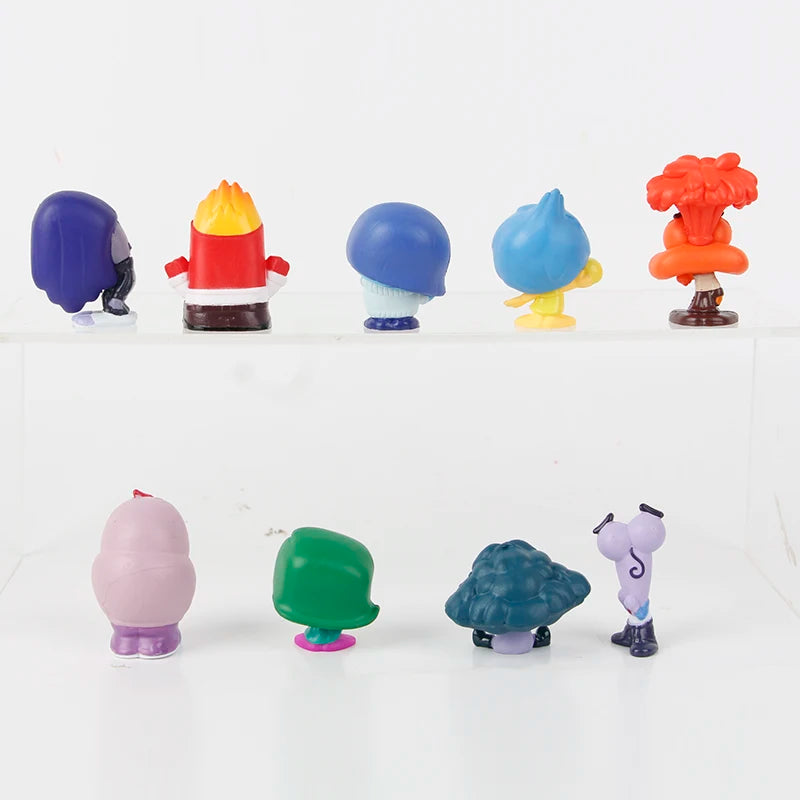 Mini Inside Out 2 Action Figure Set - 9pcs Cartoon Toy Doll Collection for Fans