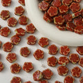 10PCS Retro Ceramic Glazed Flower Beads for Jewelry Making DIY Bracelets and Necklaces