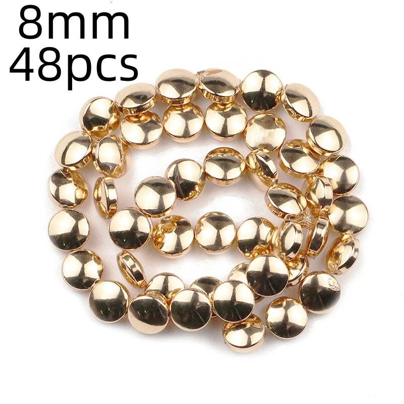Natural Hematite Beads for Jewelry Making - 14k Gold Plated Spacer Beads, Round Star & Heart Shapes