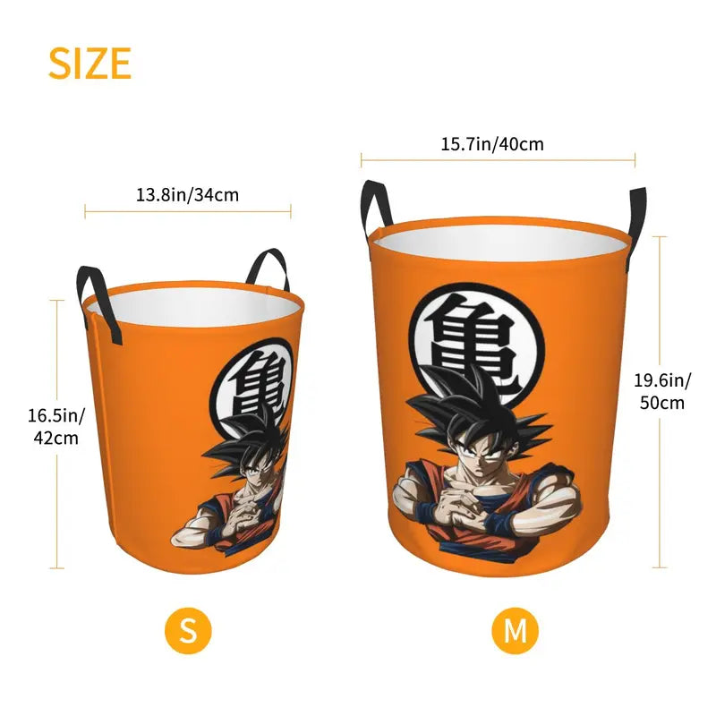 Dragon Ball Goku Laundry Hamper Toy Organizer Large Storage Basket Anime Kids
