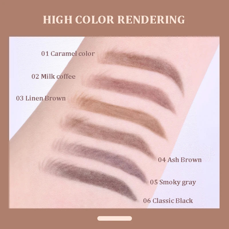 Ultra Fine Double-Ended Eyebrow Pencil - Waterproof, Long Lasting, Natural Finish