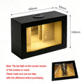 Abyss Mirror Photo Frame with LED Light Wooden Display Box Mini Figures Home Decor