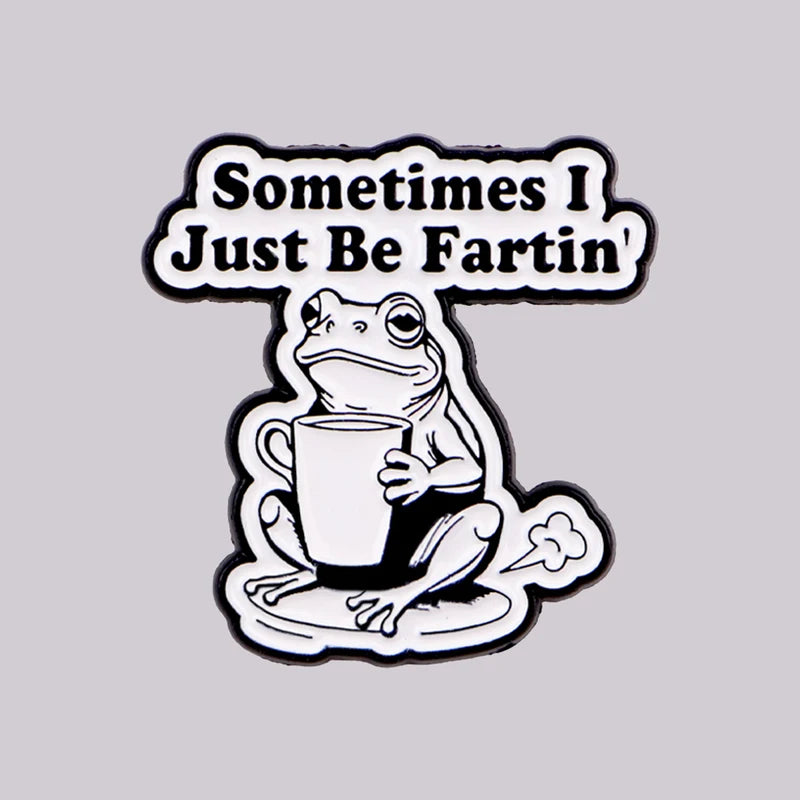 Funny Frog Enamel Pin Lapel Badge for Bags & Clothing - Gift Idea