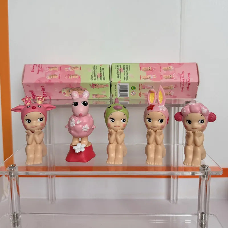 Cute Angel Blind Box Toy - Cherry Blossom Sitting Anime Figurines - Gift Set
