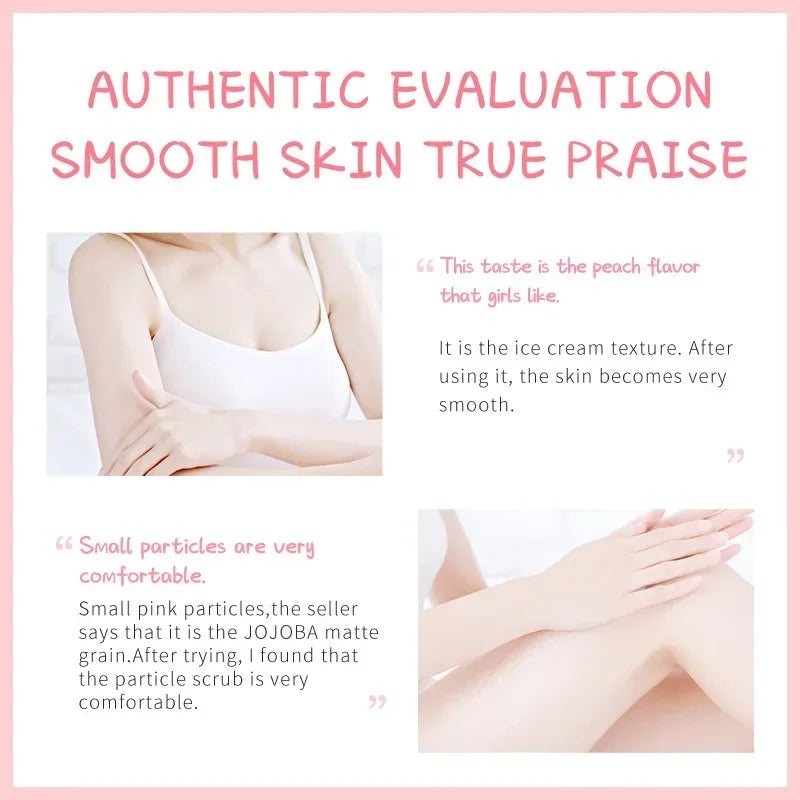 Honey Peach Body Scrub Exfoliating Deep Clean Moisturizing for Face & Body