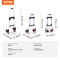 Heavy Duty Folding Hand Truck Cart Dolly with Telescoping Handle and Rope - 176/275/309 lbs Capacity