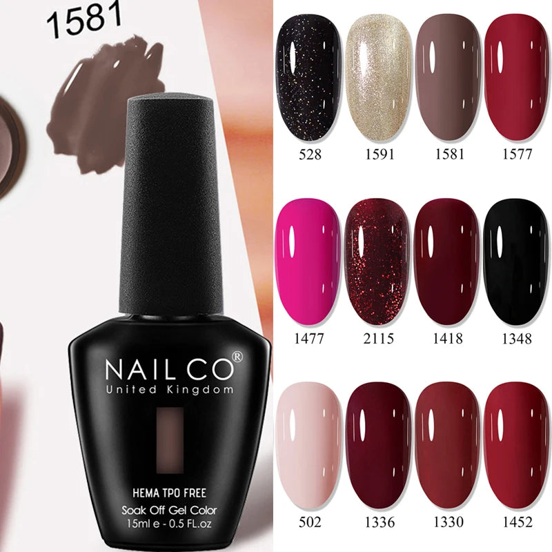 15ml TPO-Free Gel Nail Polish Semi-Permanent Manicure Top Coat UV Gel