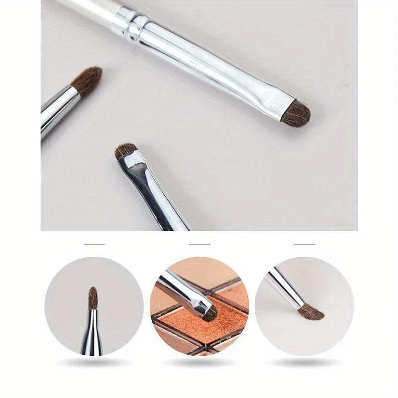 3PCS Small Eyeshadow Brush Set for Detailed Blending & Smudging - Makeup Tools